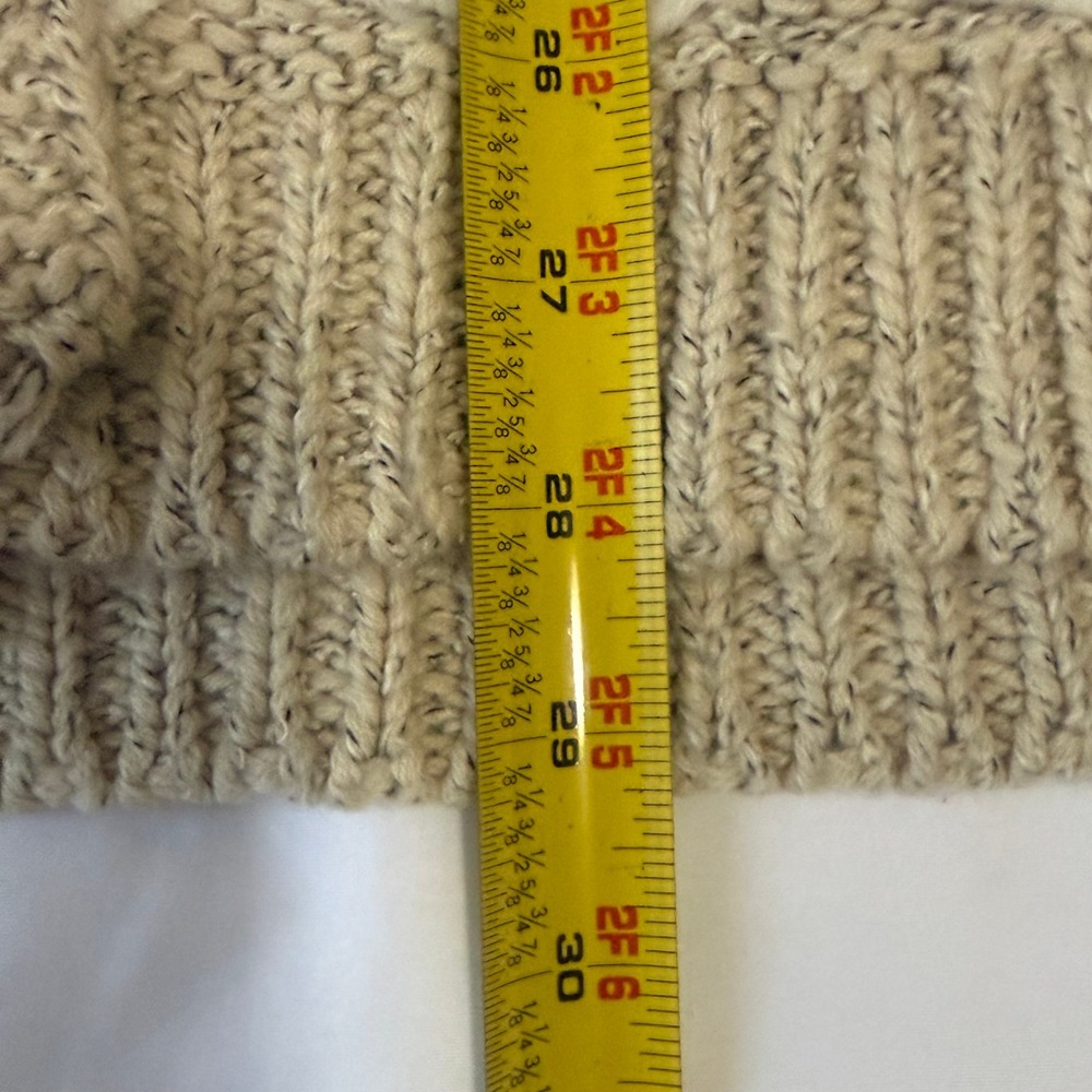 Lucky Brand Open Front Fringe Knit Cardigan Sweater Beige XL - Picture 15 of 15